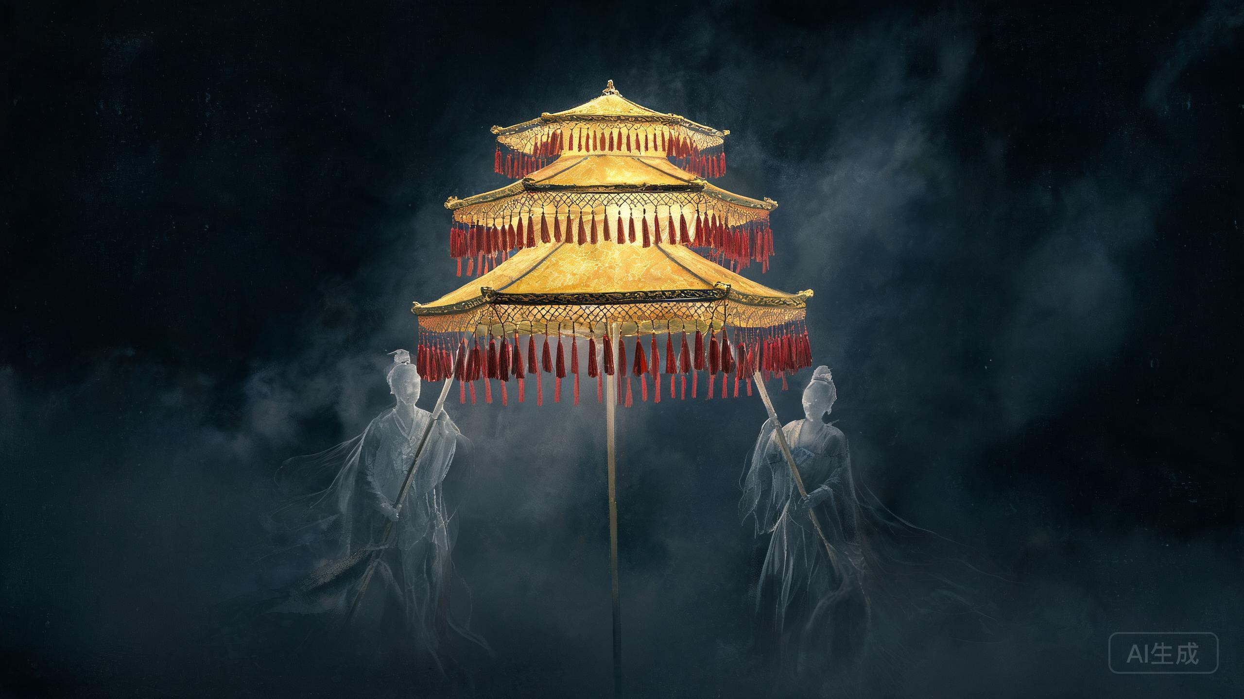 三沿宝盖黄罗伞